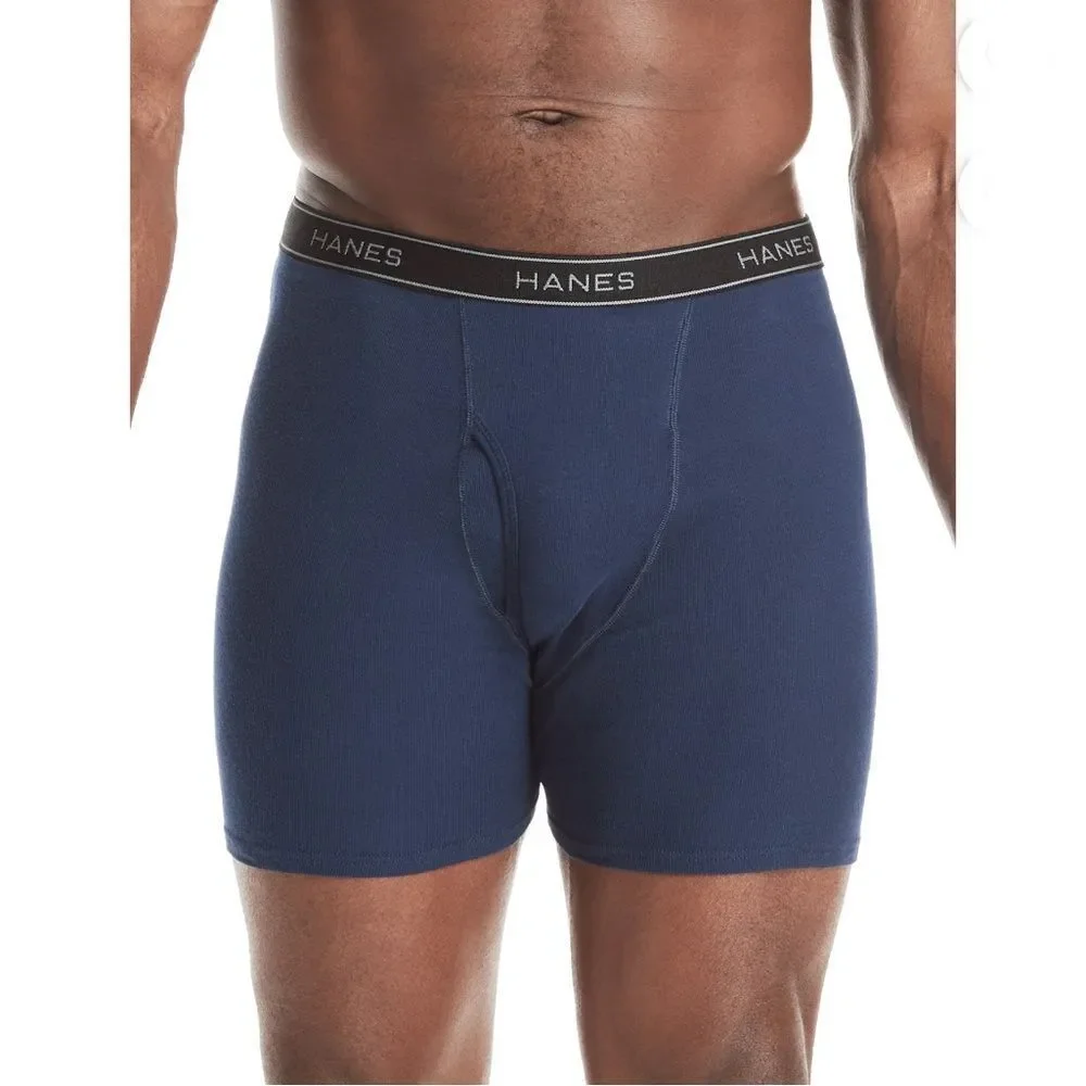 Hanes Cotton Soft Breathable Assorted Boxer Briefs Underwear 6 Pack Size 2XL